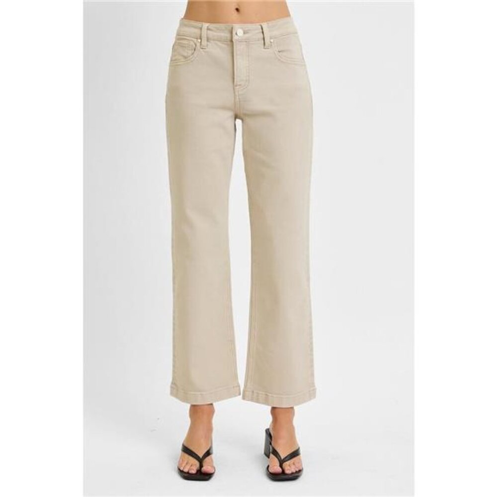 ✨NWT RISEN Full Size Tummy Control Mid Rise Ankle Straight Jeans Plus Size - Picture 2 of 6